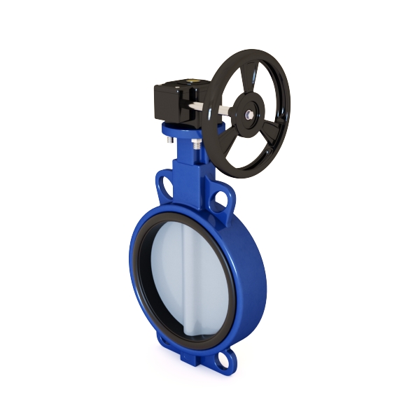 Затвор поворотный с чугунным диском с редуктором Ду-400 Ру-10/16 бар RMCX