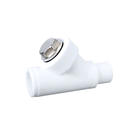 Фильтр PP-R сетчатый белый внутренняя пайка Дн 40 45гр VALFEX