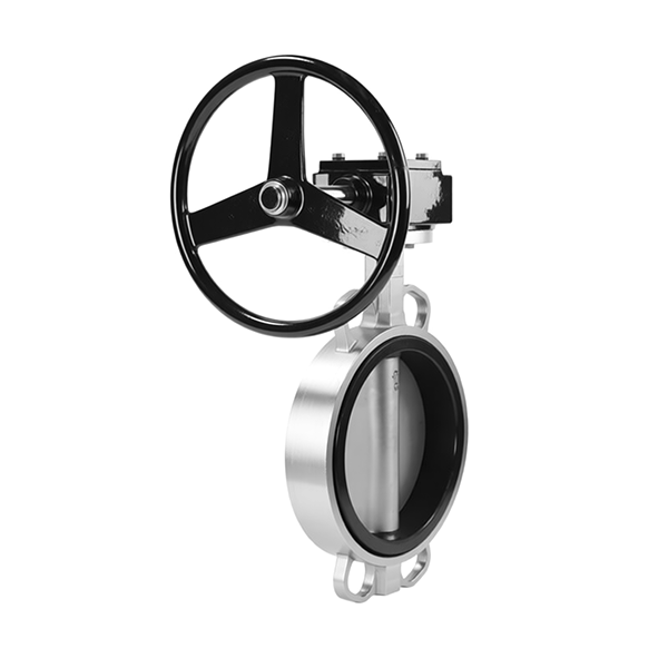 Затвор поворотный нержавеющий с редуктором Ду-250 Ру-16 PTFE Стейнвал ТМ АДЛ