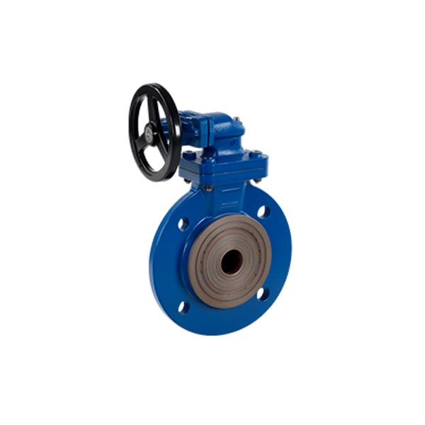 Затвор поворотный с чугунным диском с редуктором Ду-150 Ру-16 бар RMCX