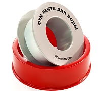 Лента ФУМ PTFE 20ммх10-12м катушка 30гр цвет: белый среда: вода