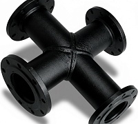 Крест стальной фланцевый КФ Ду 300 х 100