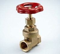 Задвижка латунная муфтовая Ду-25 1" ВР-ВР с маховиком Oventrop