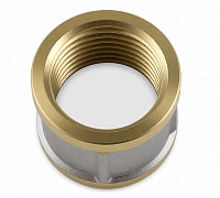 Муфта латунная ВР (ВН) Ду-25 (1") никель Aquasfera