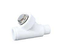 Фильтр PP-R сетчатый белый внутренняя пайка Дн 40 45гр VALFEX